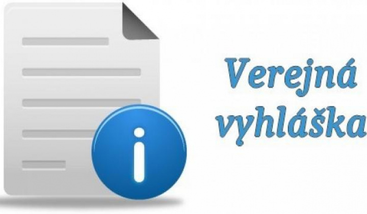 Fotka - Verejná  vyhláška  o priamom predaji nehnuteľných vecí